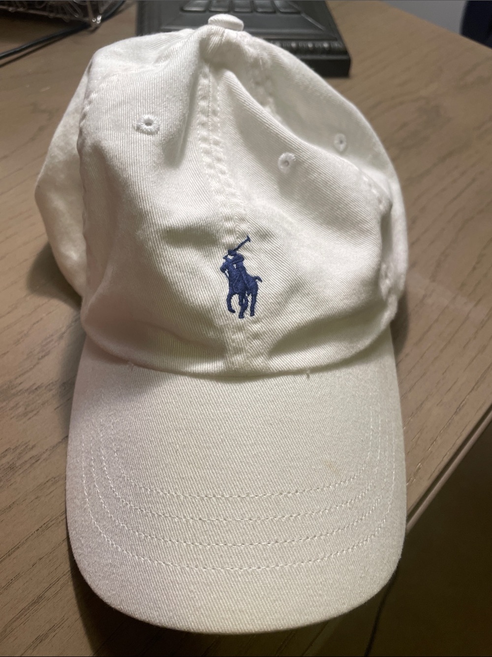 Polo by Ralph Lauren White Kids Cap with Blue Pony